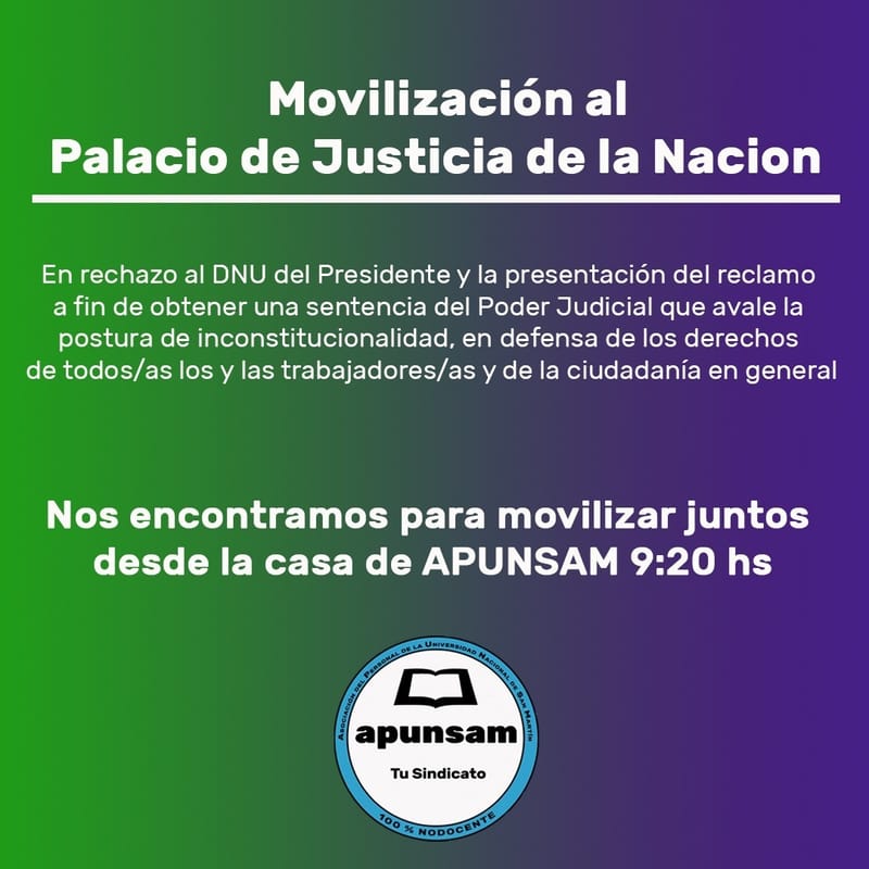 MOVILIZACIÓN AL PALACIO DE JUSTICIA DE LA NACIÓN