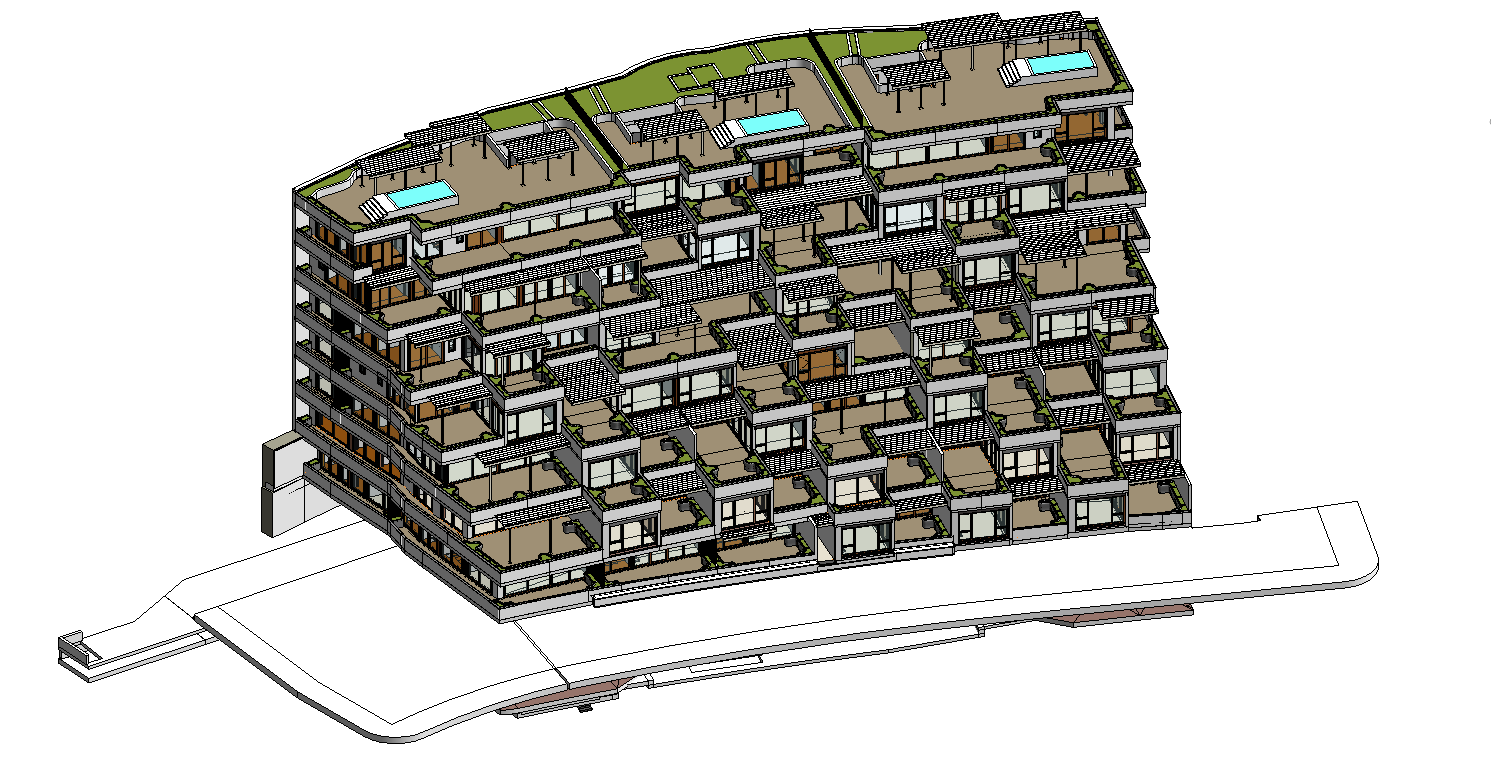 Modélisation du sanitaire et Coordination BIM - Plus de 35 000 mètres carrés de surfaces analysées.