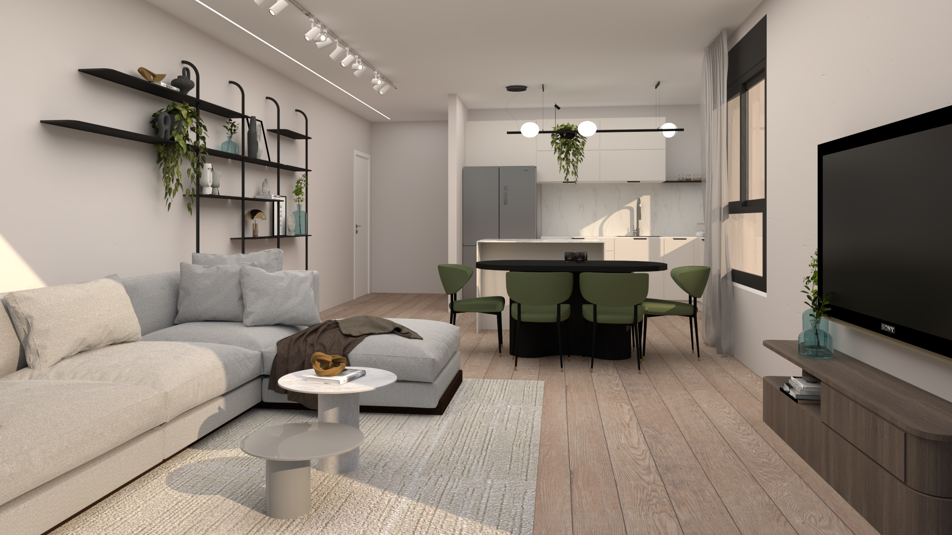 דירה גדולה ומרשימה עם מרפסת גדולה ונוף מרהיב מרחבים גדולים בבית 