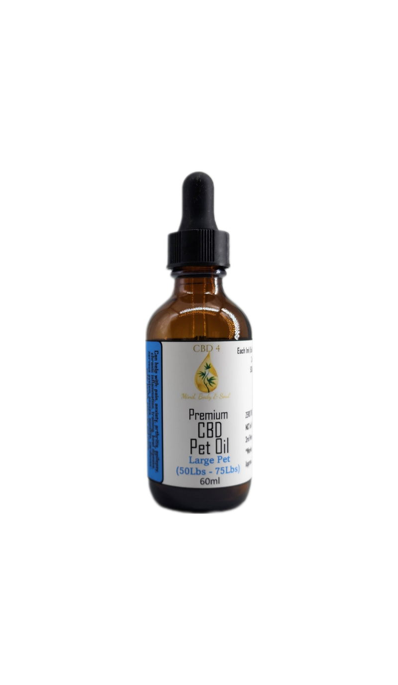 Premium CBD PET Oil Large Breed 500mg 60ml 50-100 Lbs. (240 doses)