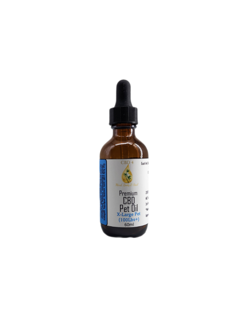 Premium CBD PET Oil X-Large Breed 250mg 60ml 100 plus Lbs. (240 doses)