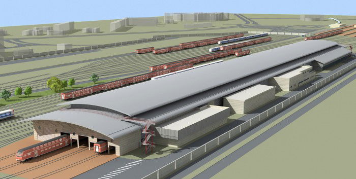 מבנה תפעול ומוסך רכבת באר שבע