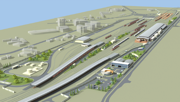 מבנה תפעול ומוסך רכבת באר שבע