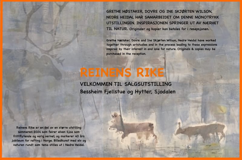 Utstilling Reinens Rike.                                        25 mars-15 oktober 2024.