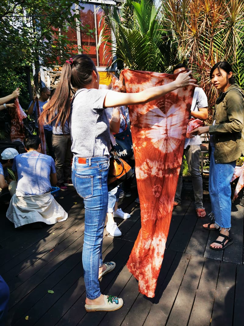 มัดย้อมผ้าสีธรรมชาติ - ใหญ่