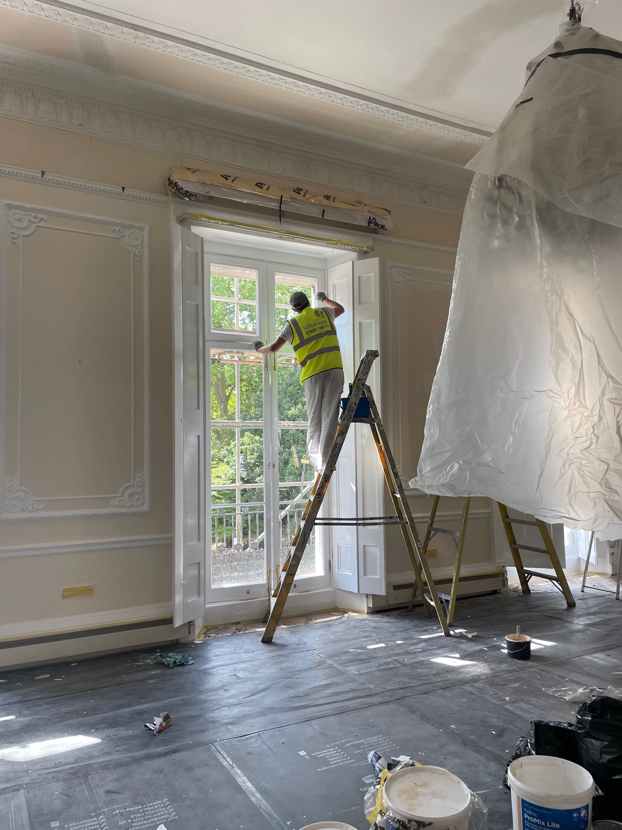 Renovating a beautiful grade two listed High Commission building in  the heart of Belgravia
