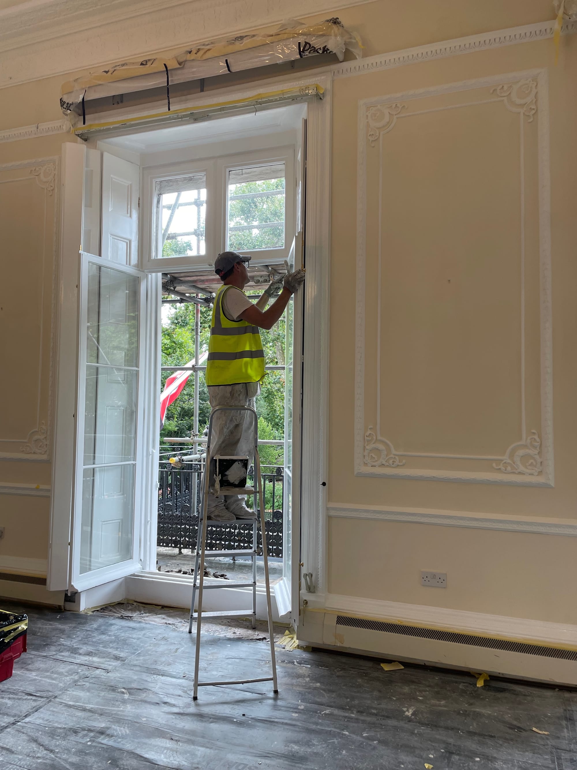 Renovating a beautiful grade two listed High Commission building in  the heart of Belgravia