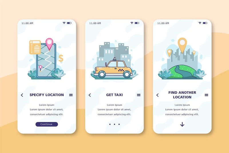 Rideshare App UI | UX