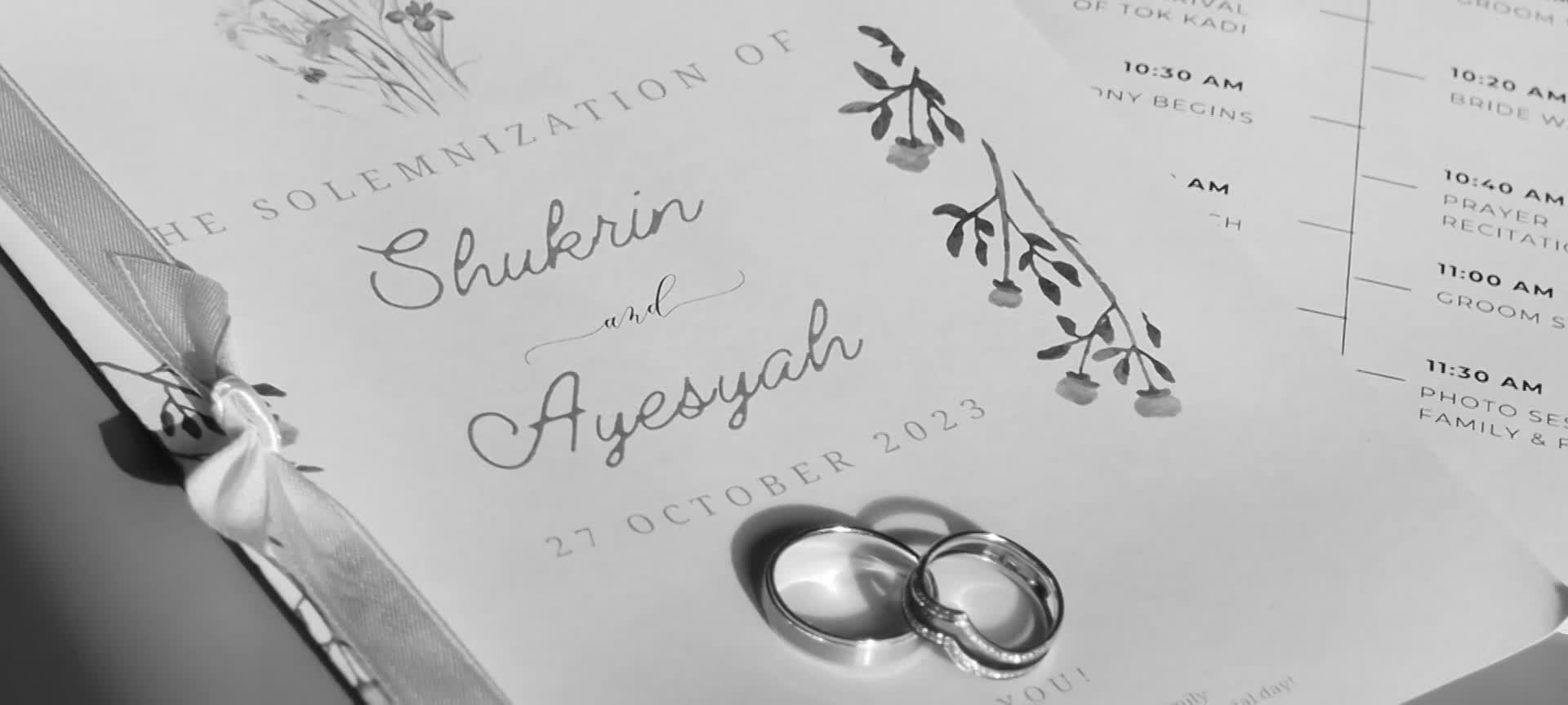 Wedding for Shukrin and Ayesyah