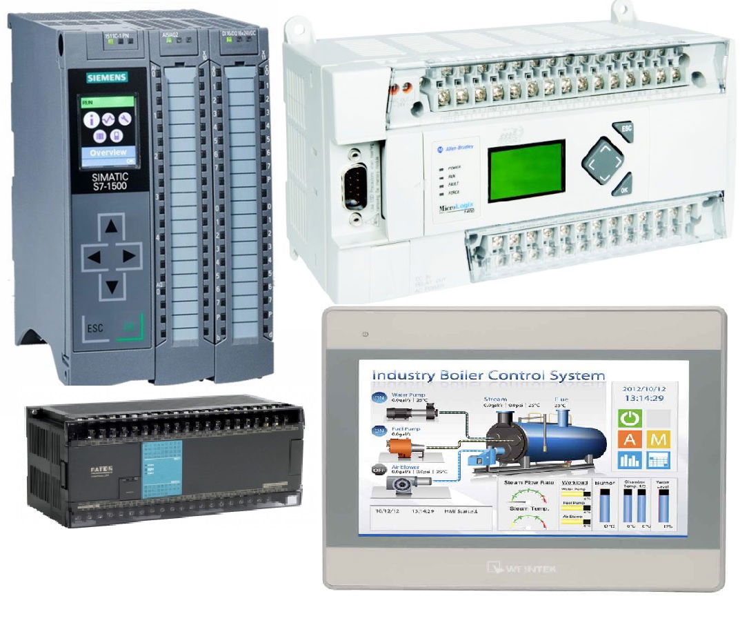 PLC   Siemens,  Fatek,  Allen Bradley ,Weintek
