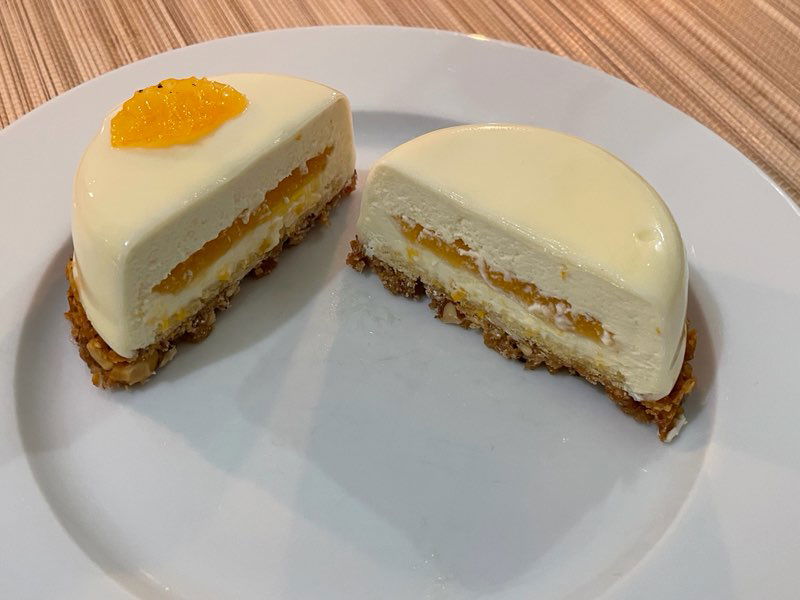 Entremet miel et agrumes