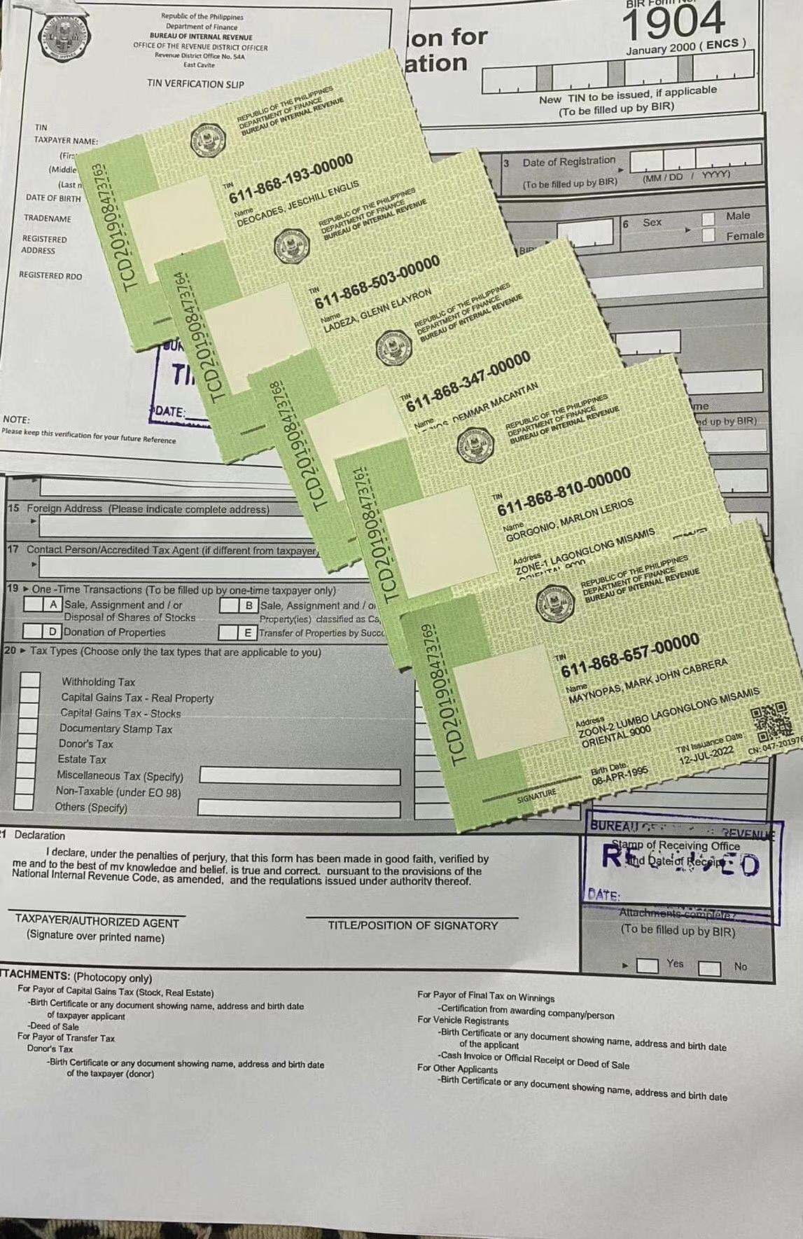 菲律宾税号TIN如何申请和新加坡银行开户？