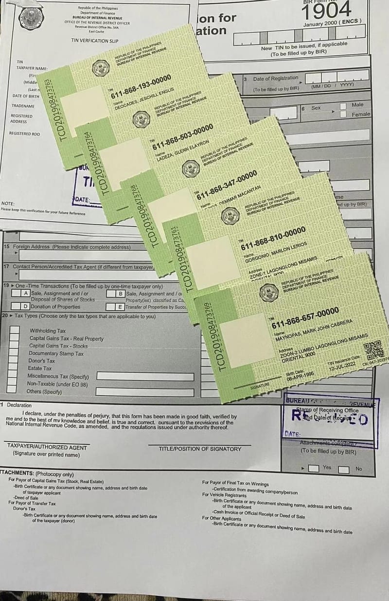 海外办理个人税务登记卡 菲律宾TIN CARD快速办理