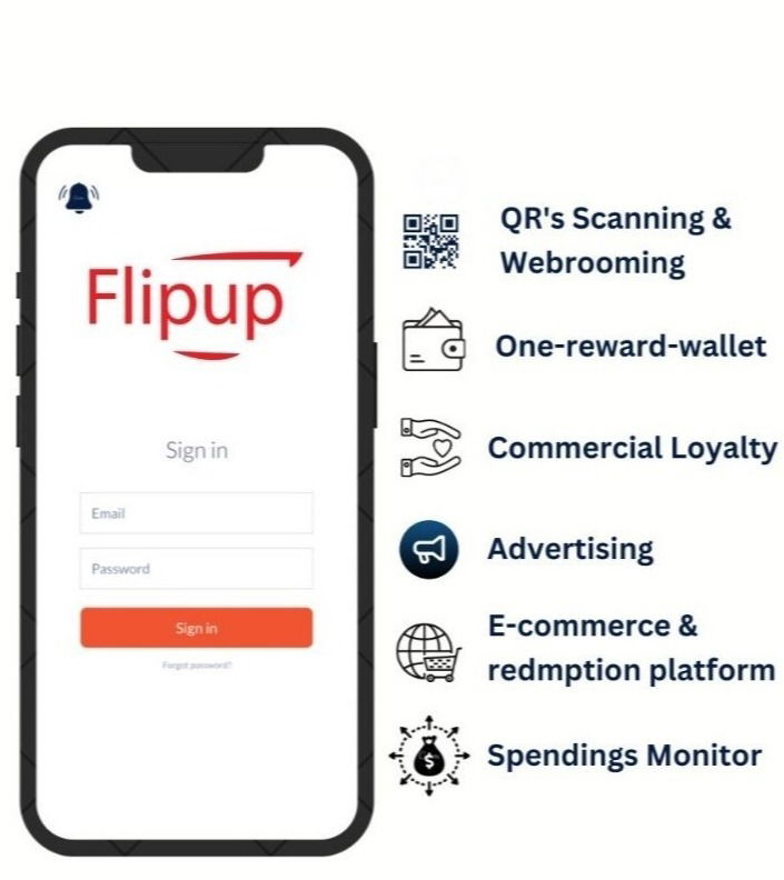 3- REWARDS Q.R ACTIVATION WITH FLIPUP APP