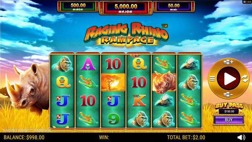 3X Rampaging Wins: Unleashing Raging Rhino Megaways Slot Demo!