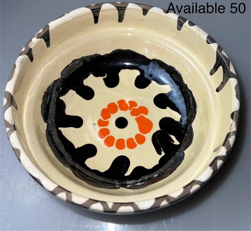 Bowls 16-19 exterior glaze