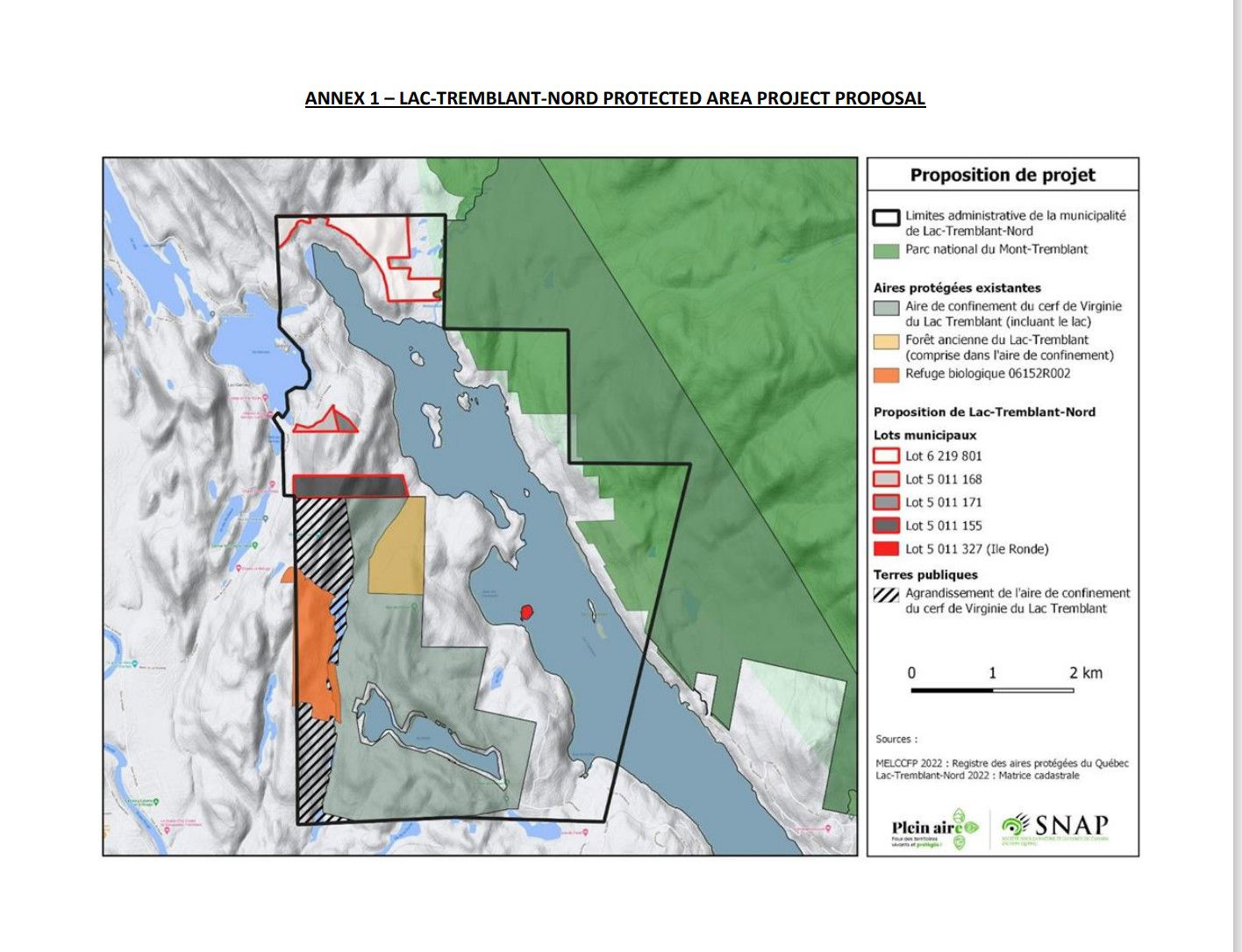 Public land targeted for conservation by Les Amis de Lac-Tremblant-Nord