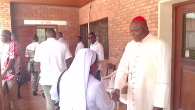 Le Cardinal Dieudonné Nzapalainga en échange des vœux avec tous les agents pastoraux