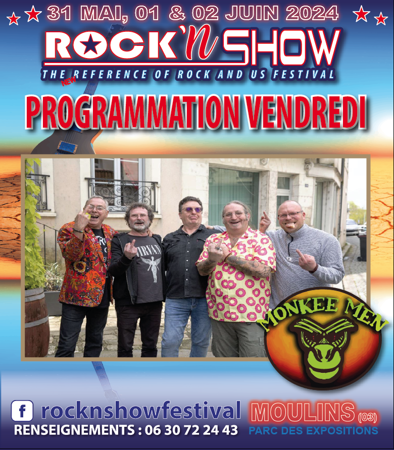 Concert Vendredi 31 Mai - MONKEE MEN