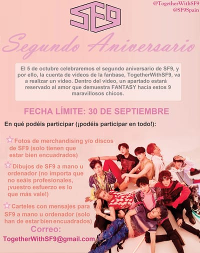COMPLETADO: PROYECTO SEGUNDO ANIVERSARIO DE SF9