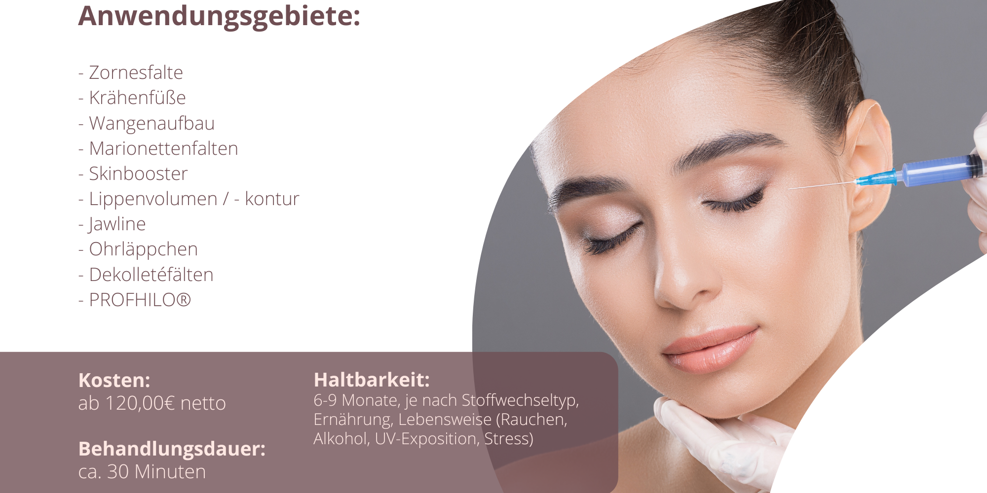 Faltenunterspritzung / Hyaluron Filler
