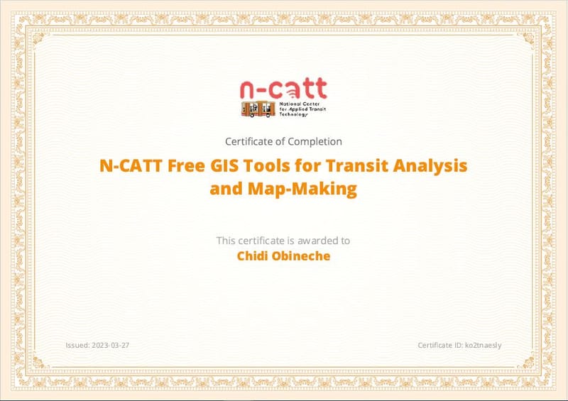 Web Courses in Transportation Planning