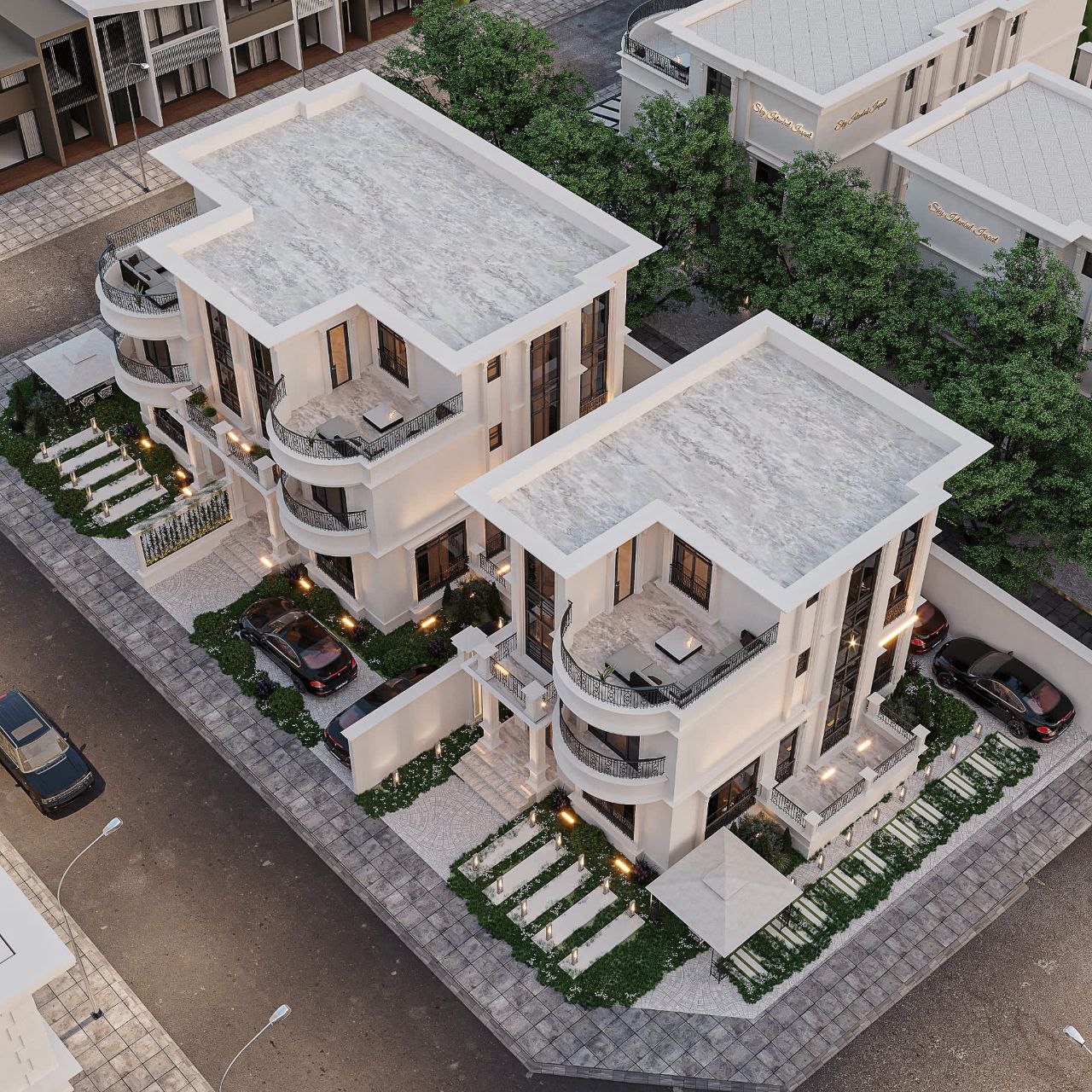 Kompleks 3 villadan oluşmaktadır.