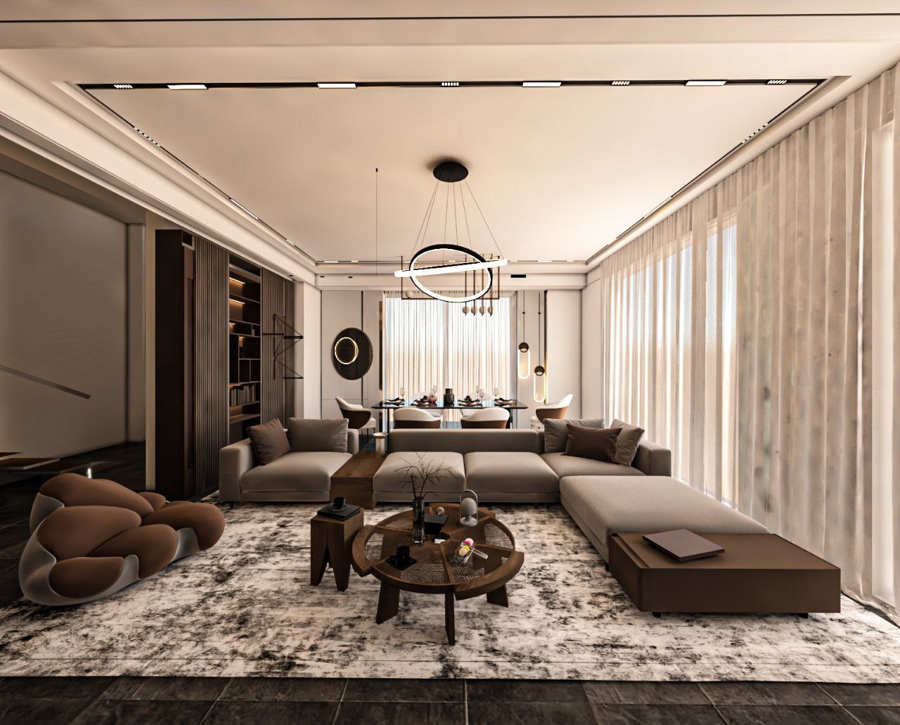 Kompleks 3 villadan oluşmaktadır.