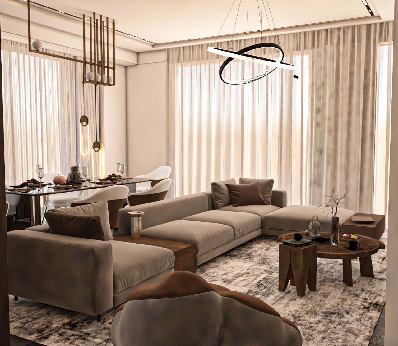 Kompleks 3 villadan oluşmaktadır.