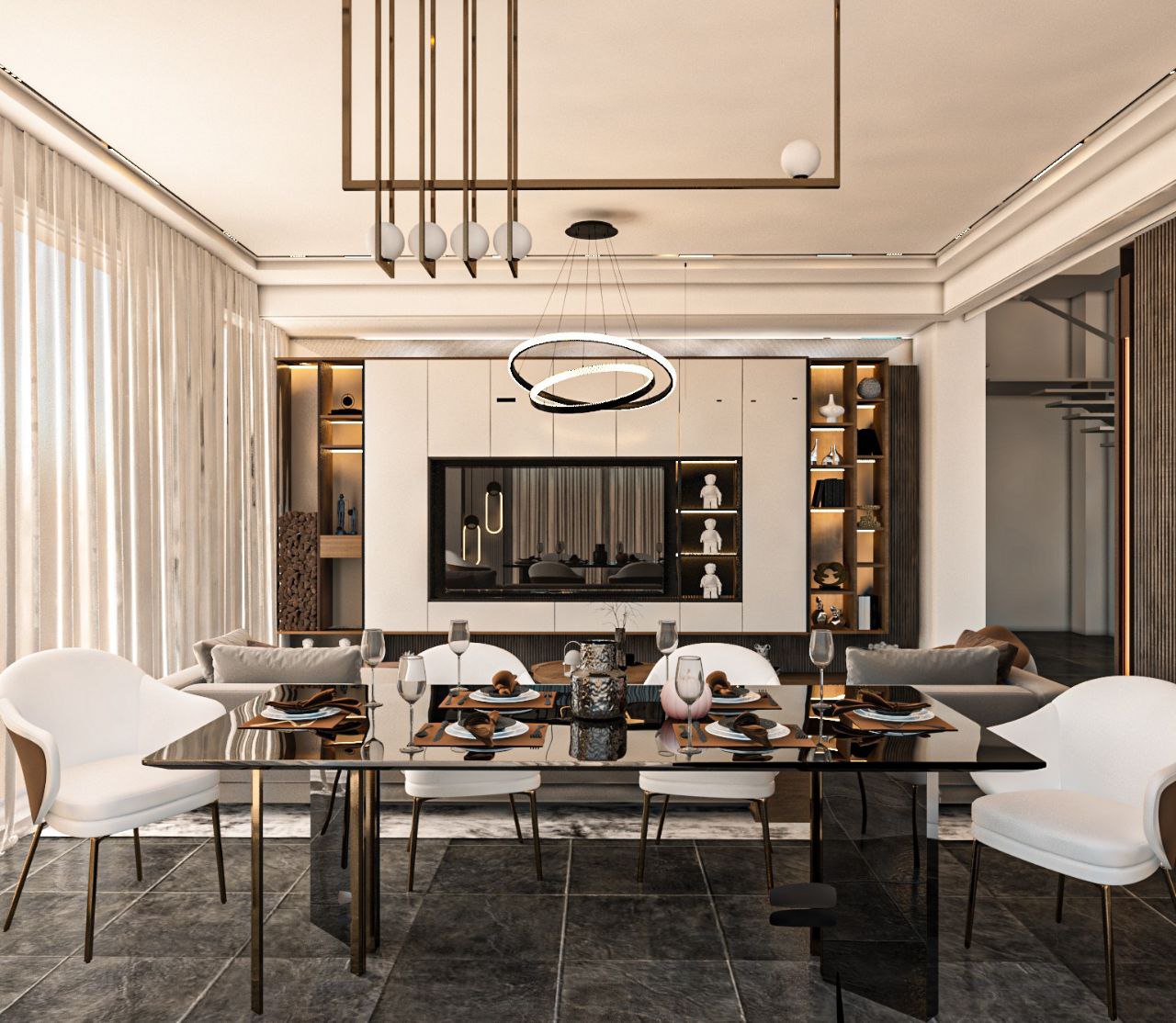 Kompleks 3 villadan oluşmaktadır.