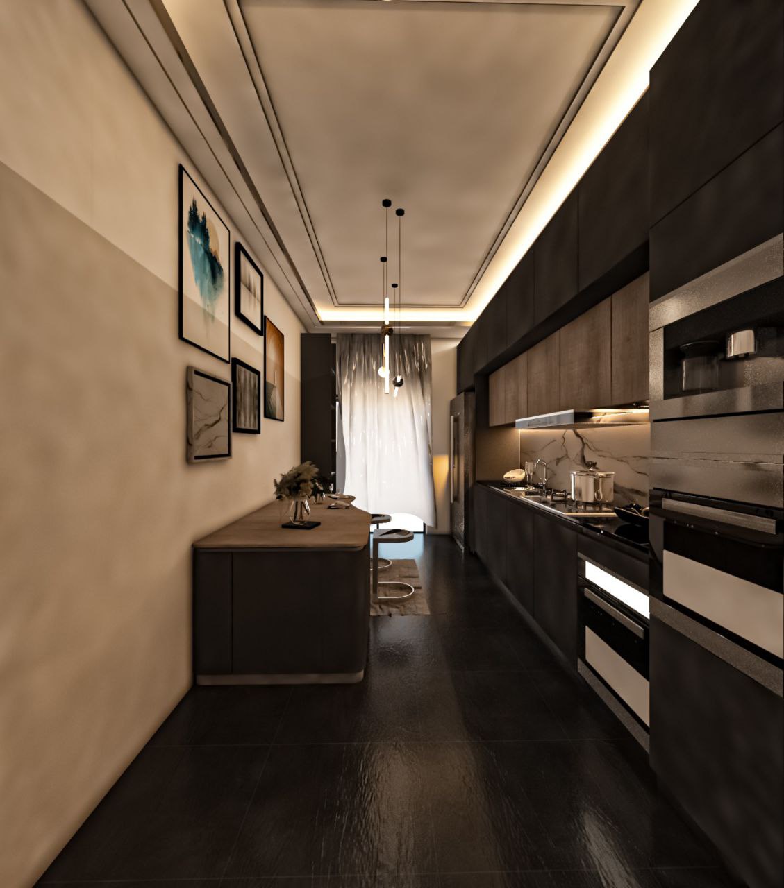 Kompleks 3 villadan oluşmaktadır.