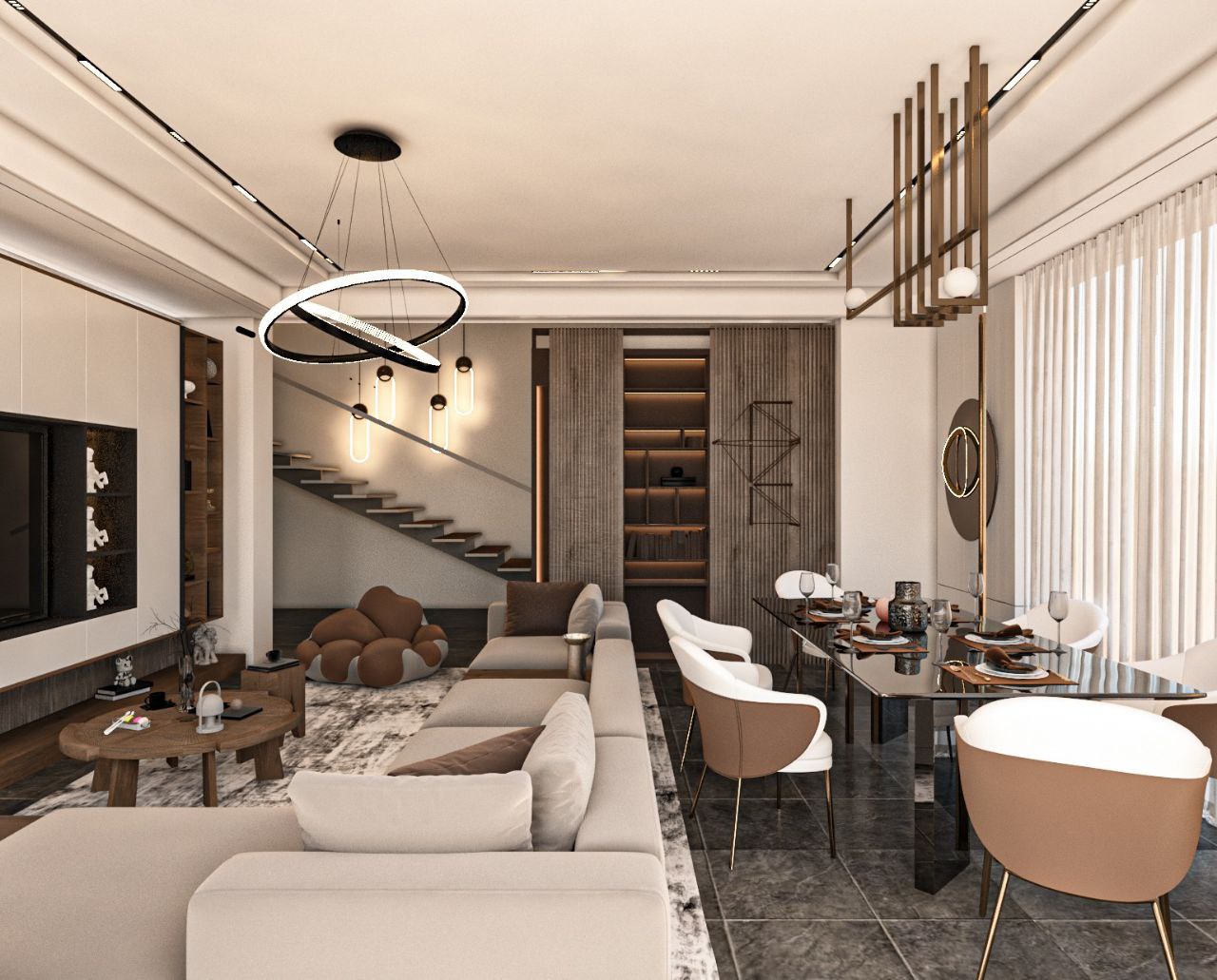Kompleks 3 villadan oluşmaktadır.