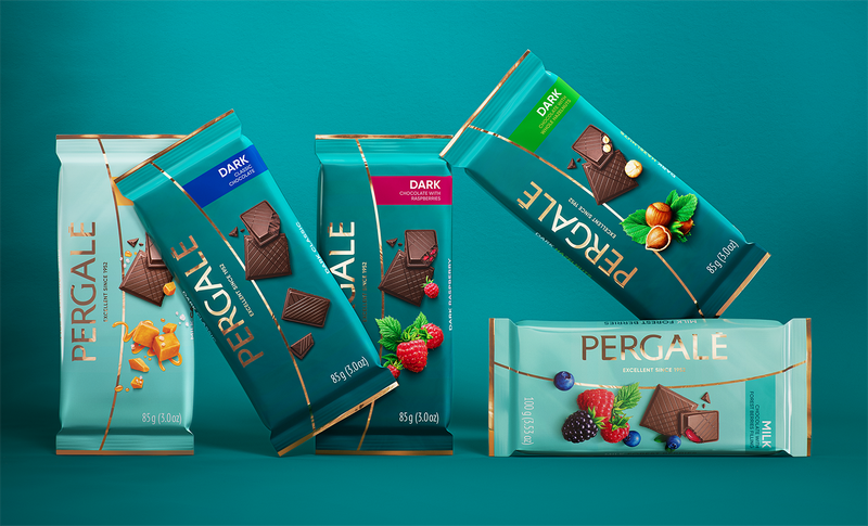 Pergalė Chocolate Bars Rebrand