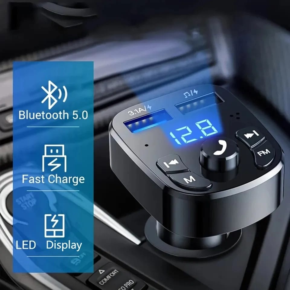 Transmetteur FM de voiture compatible Bluetooth 5.0