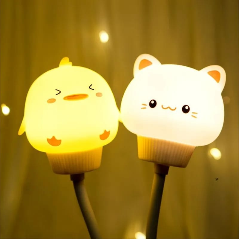 Veilleuse LED USB en Forme d'Ours, Chat et Lapin