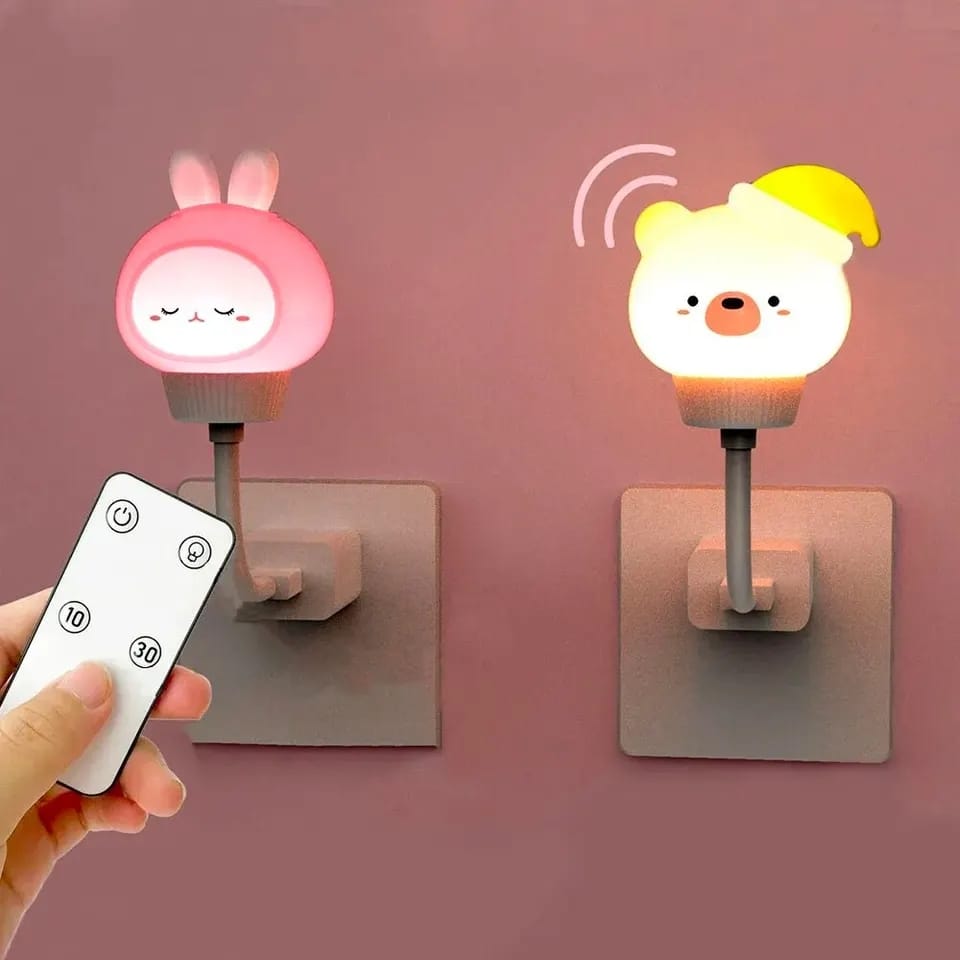 Veilleuse LED USB en Forme d'Ours, Chat et Lapin