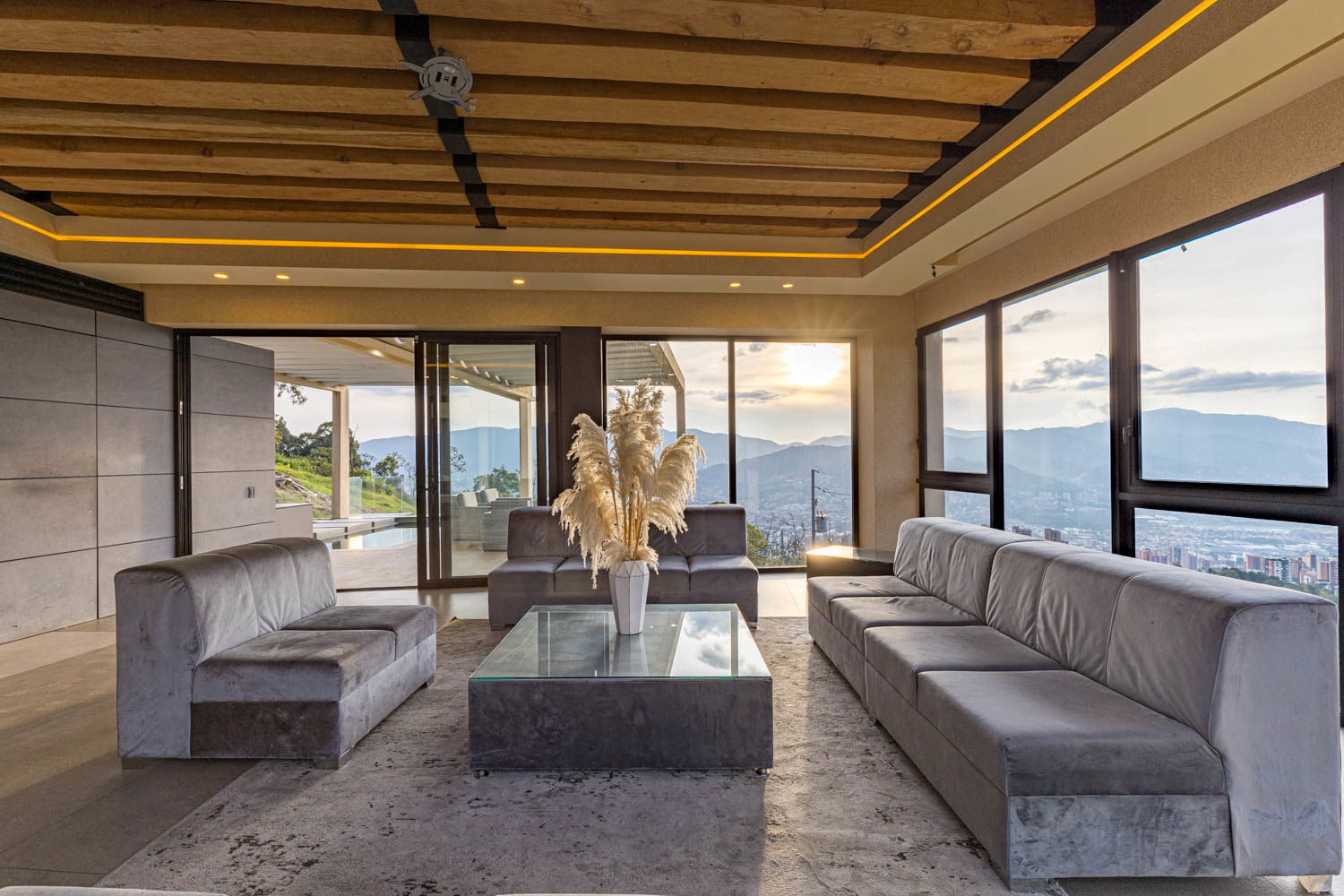Unwind in Style: Luxuriate in the Elegance of our Medellin Villa's Exquisite Living Room"