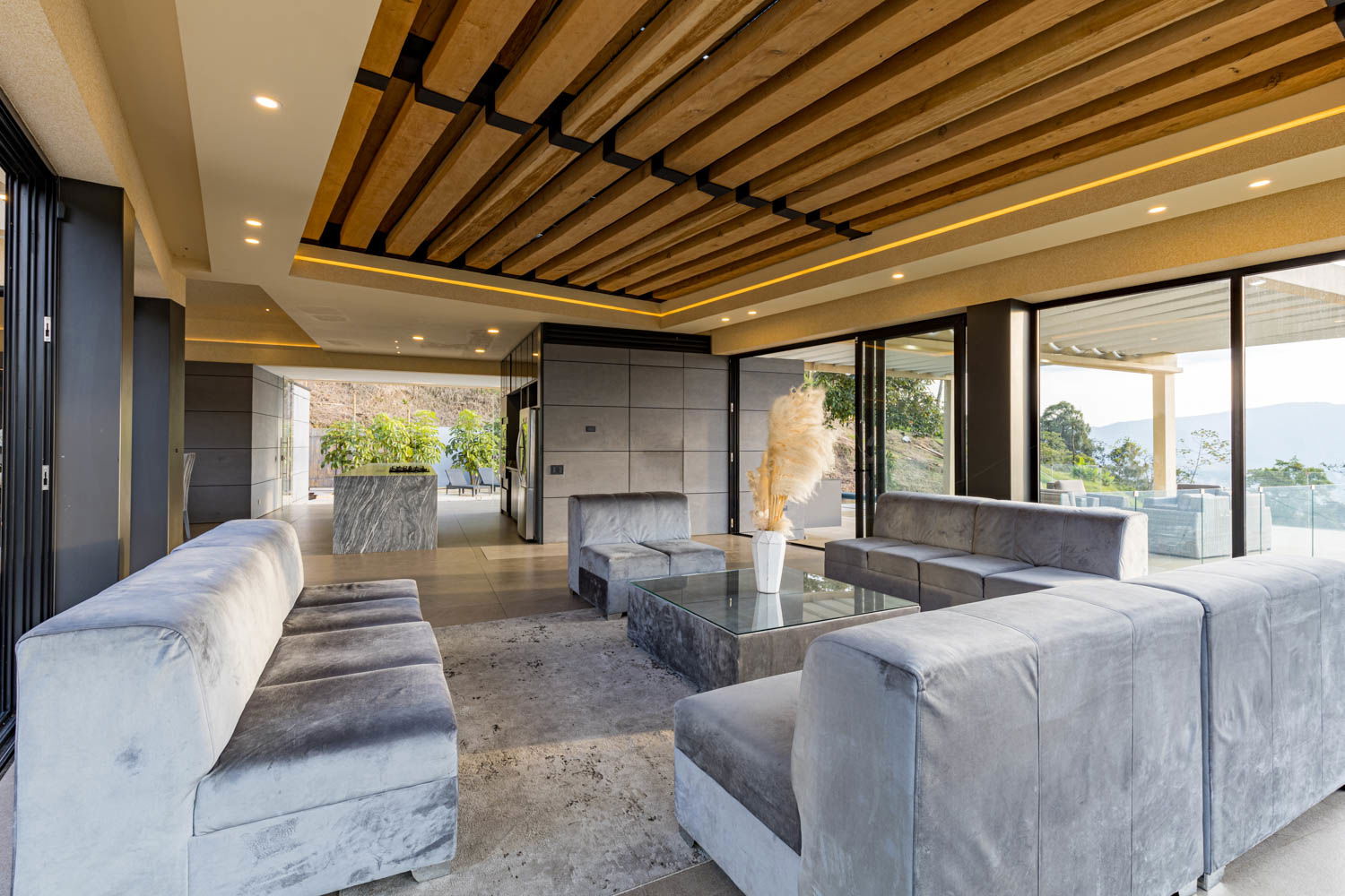 Unwind in Style: Luxuriate in the Elegance of our Medellin Villa's Exquisite Living Room"