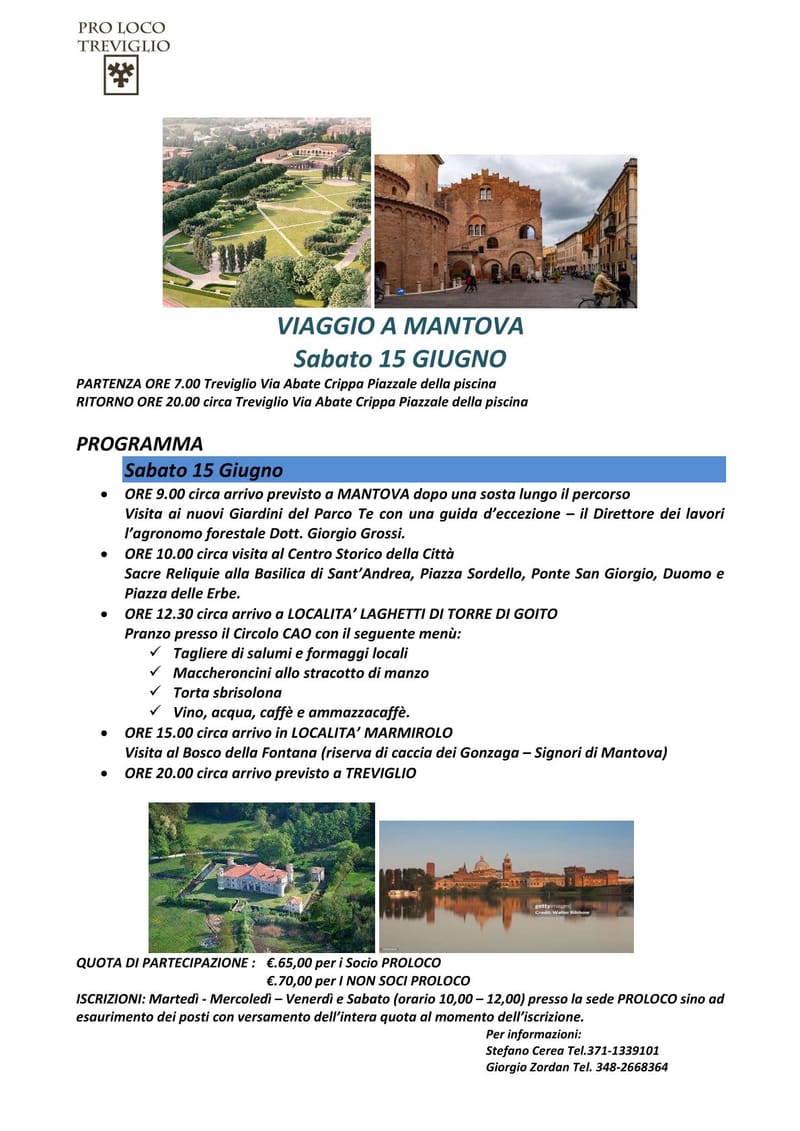 VIAGGIO ALLA SCOPERTA DI MANTOVA