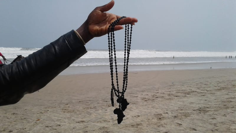 Encounter with a Hawker at Independence Beach