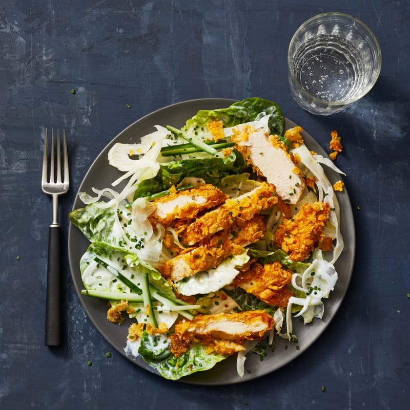 FRIED CHICKEN, SALAD