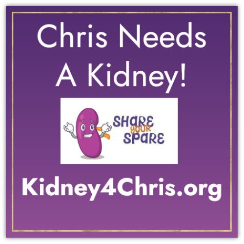 Kidney4Chris.org Window Decal