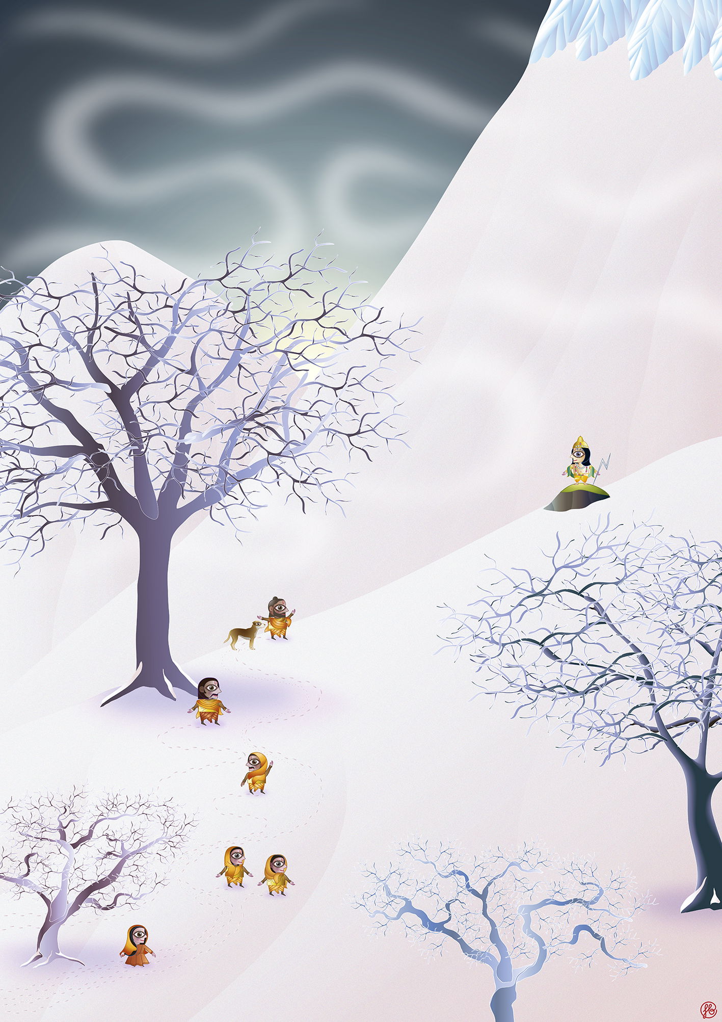 The Pandavas in the Himalayas