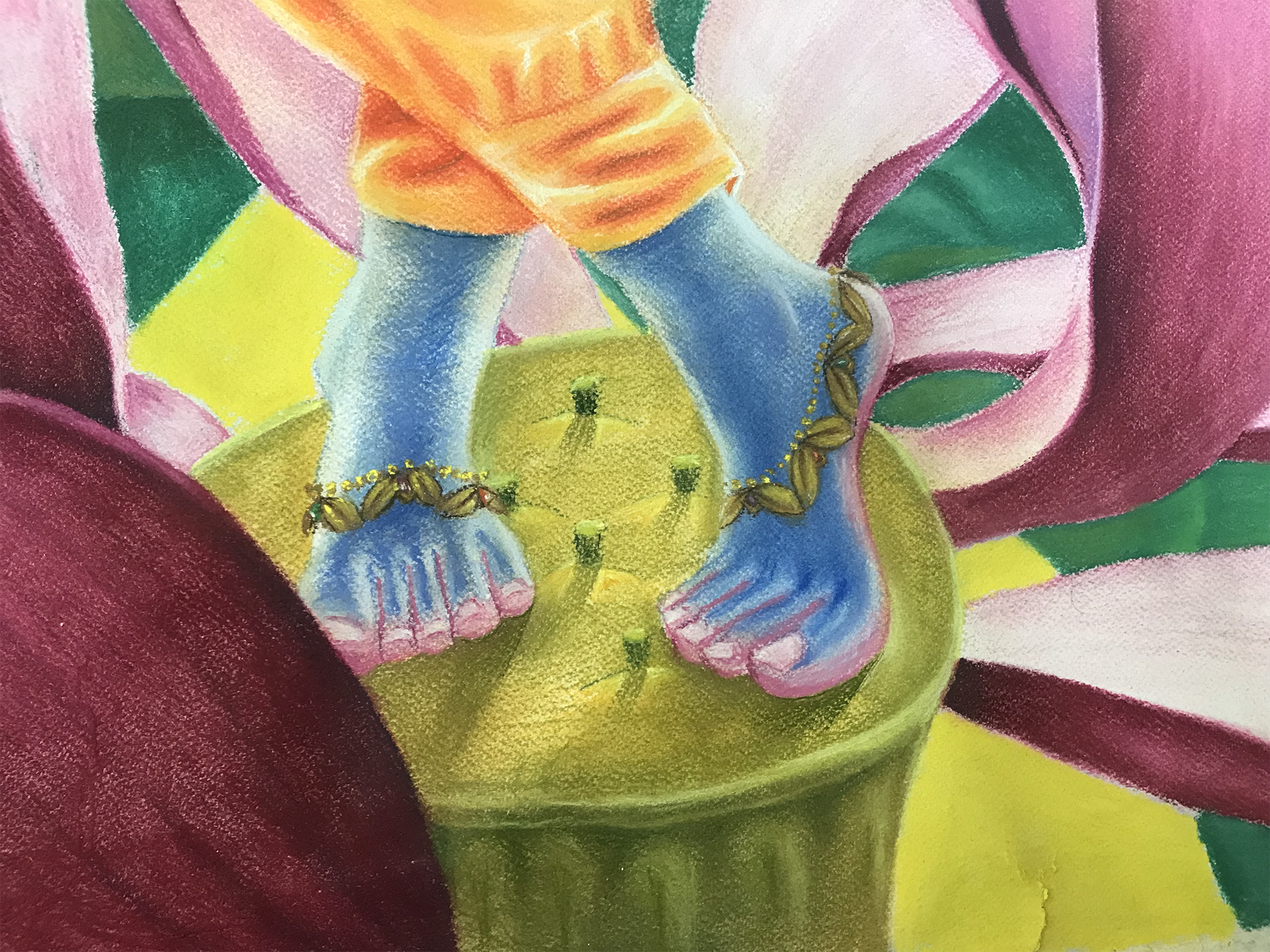 Flute Krishna in Lotus