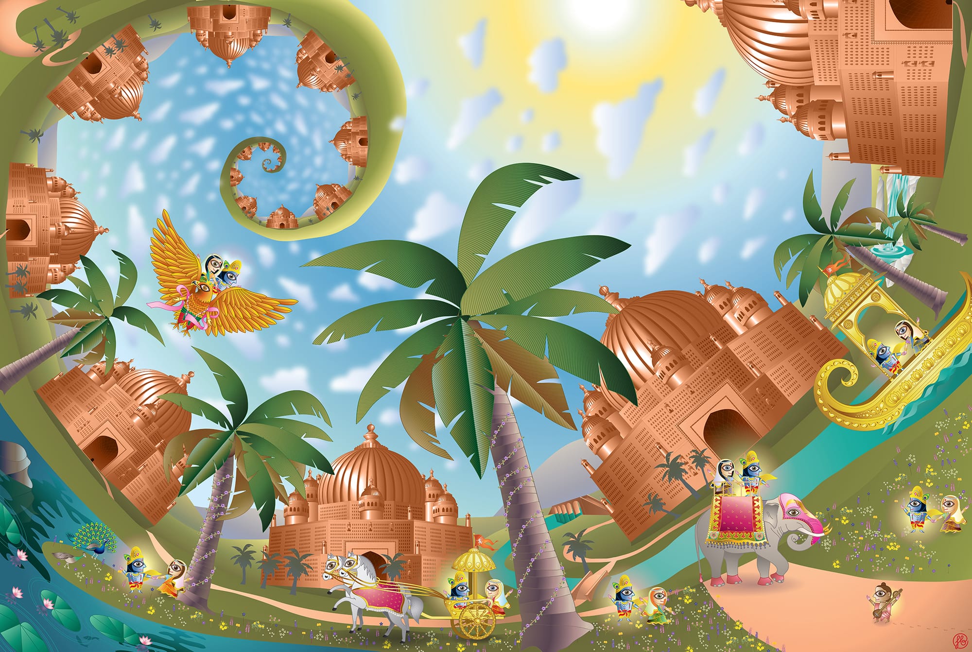 Krishna in Dwaraka & Narada Muni