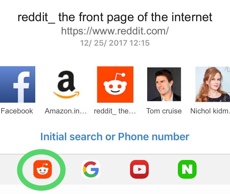 How to add favorites and create direct search icon