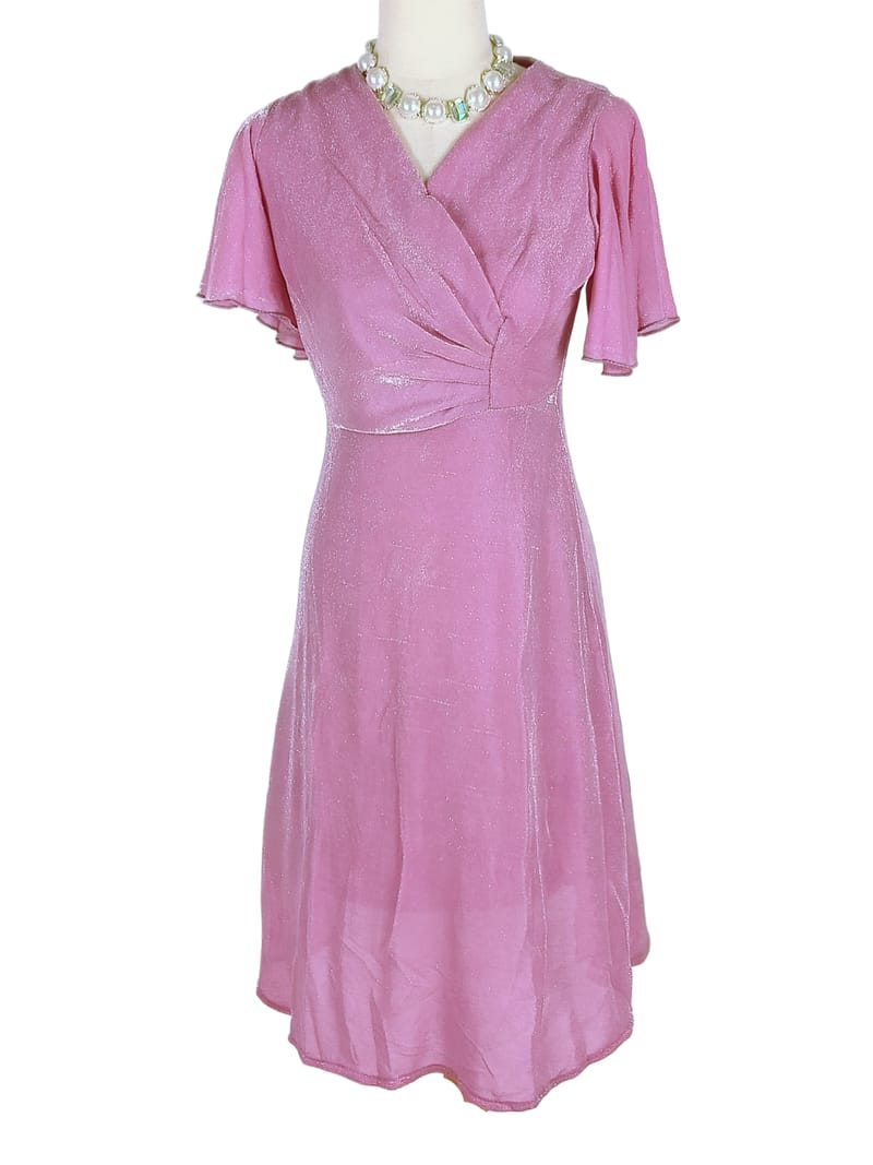 Bright Print Dress w/ Flare Sleeve main image 1