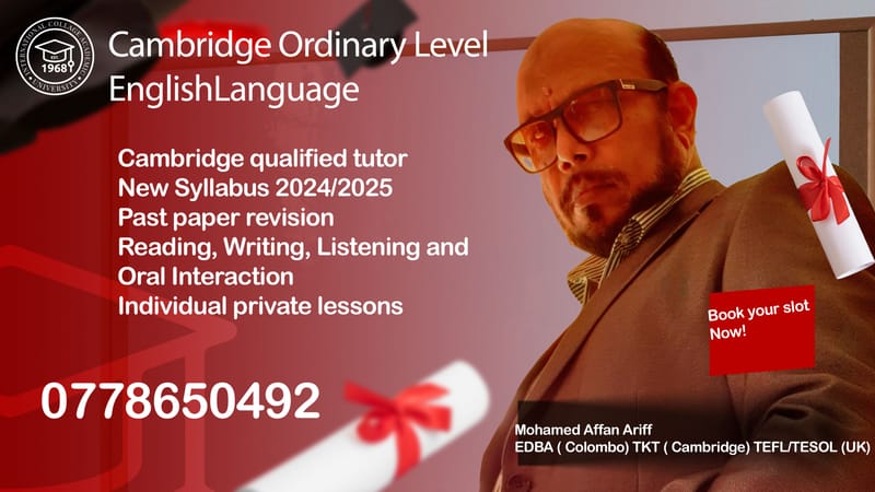 CAMBRIDGE ORDINARY LEVEL ENGLISH