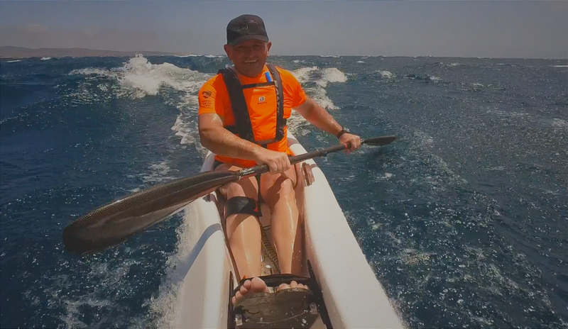 Zen Master double surfski downwind