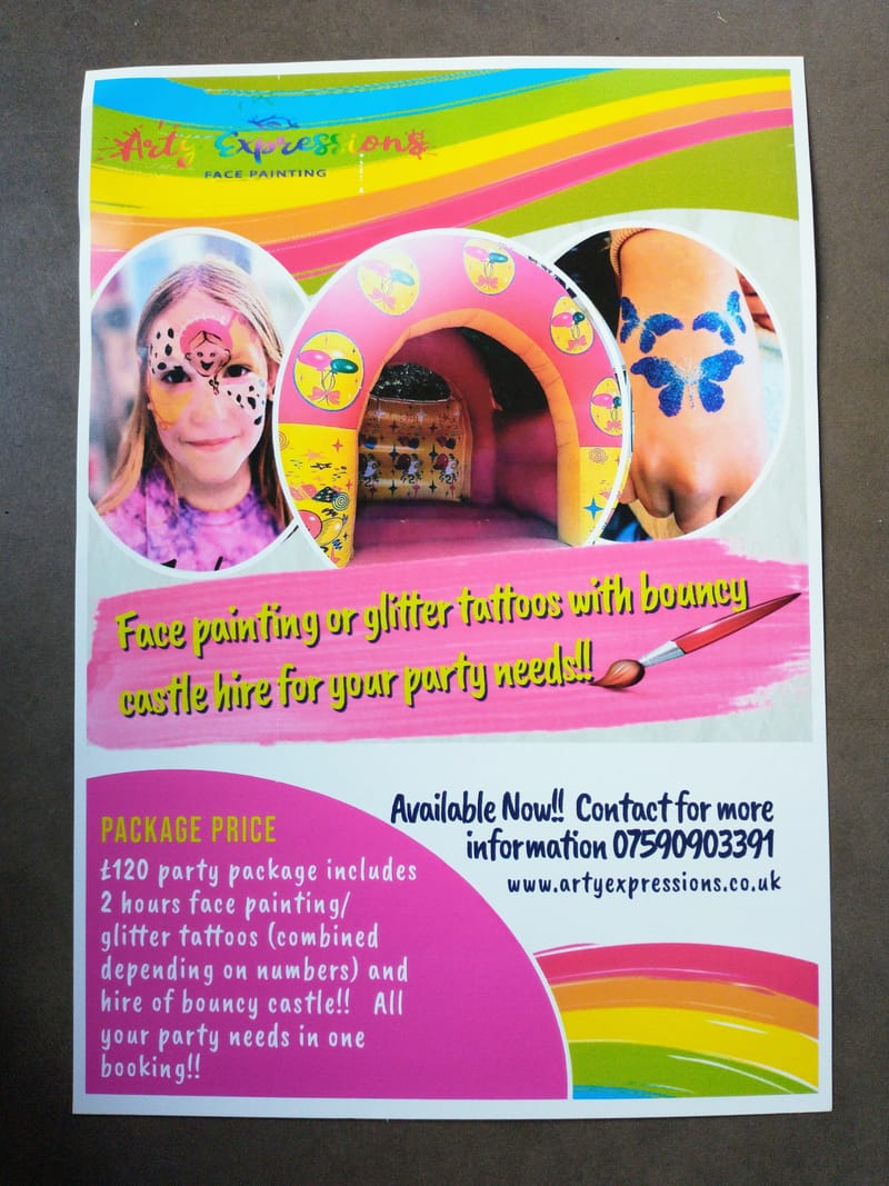 Face Painting and Bouncy Castle Package